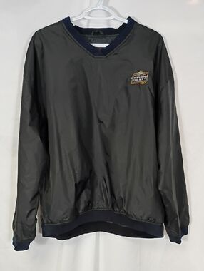 Miller Genuine Draft Baru Sports Black Windbreaker Pullover Jacket Mens Size XL
